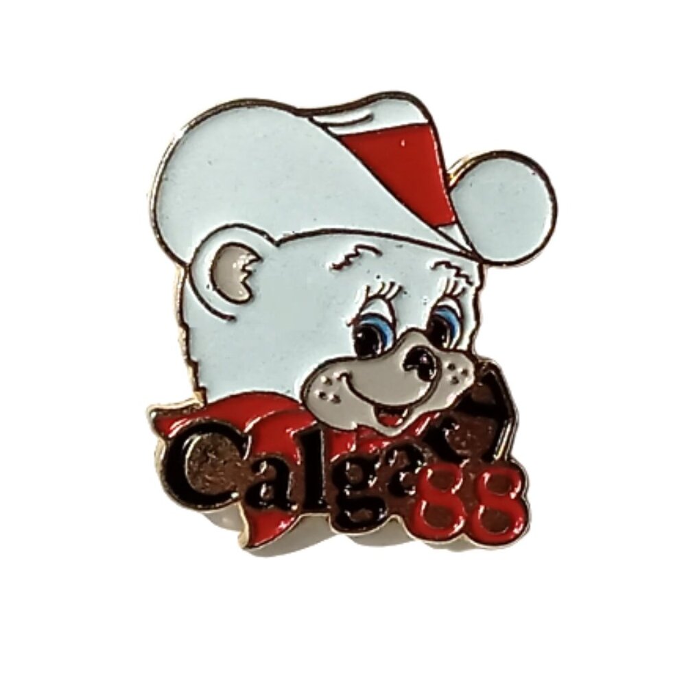 1988 Calgary Winter Olympics Lapel Pin Mascot Canada Sports